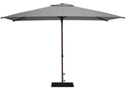 Ombrellone da Giardino 3x2 m Palo Ø38 mm in Alluminio Effetto Legno Tessuto Olefin Trend Wood Grigio