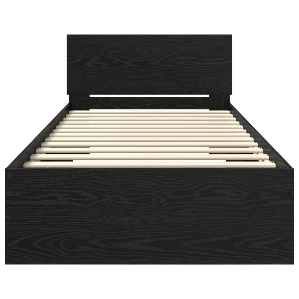 Struttura del letto Rovere Nero Legno ingegnerizzato 8009000