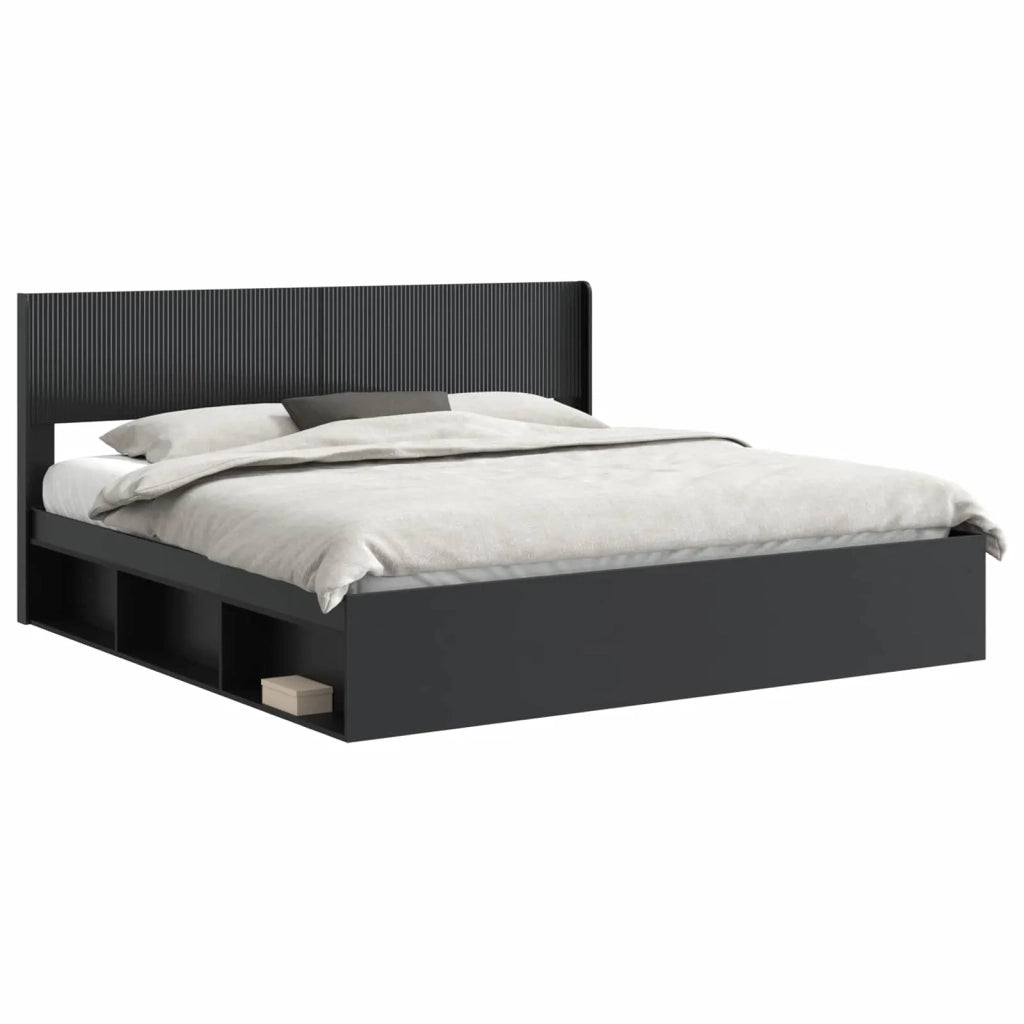 Struttura del letto con stoccaggio e testata 3 pcs 3414172