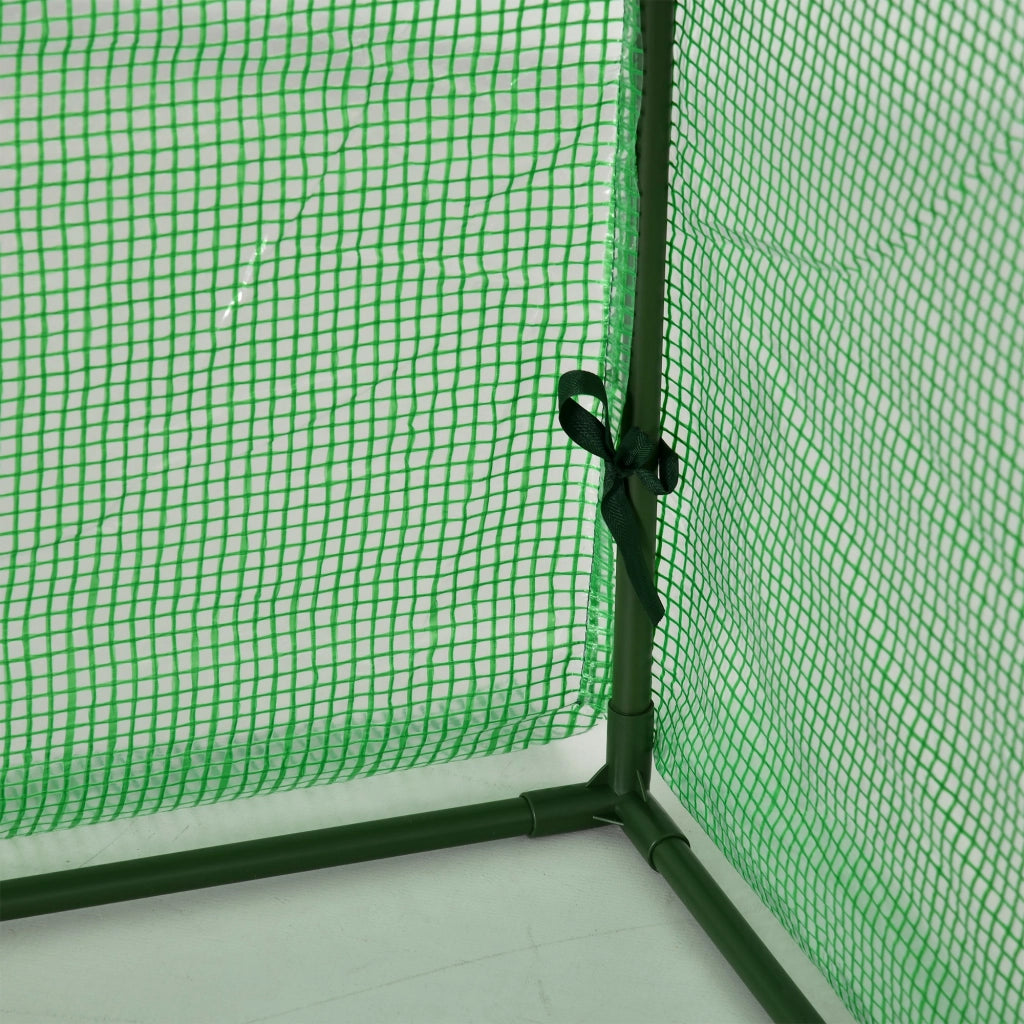 Serra Tunnel da Giardino ¨C Xylo ¨C Acciaio e Plastica PP Verde 295x100x80cm