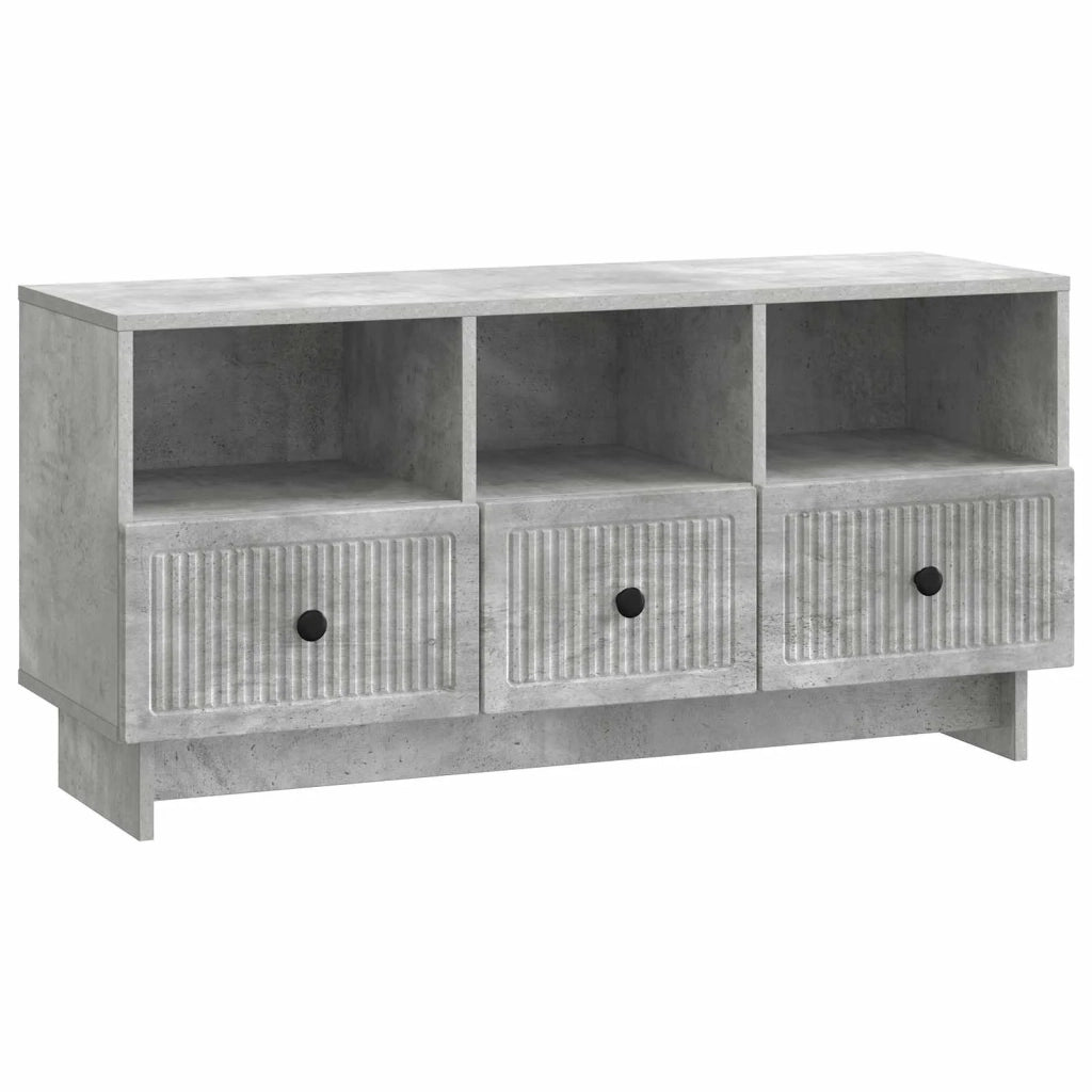 Mobile TV con cassetto-Credenza per TV Grigio Cemento 102 x 34,5 x 50 cm 687771