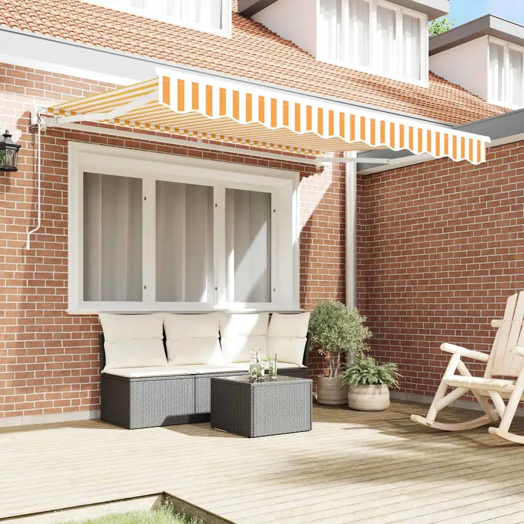 Struttura della tenda-Telaio per tenda da sole Giallo e Bianco 300 x 200 cm 784611