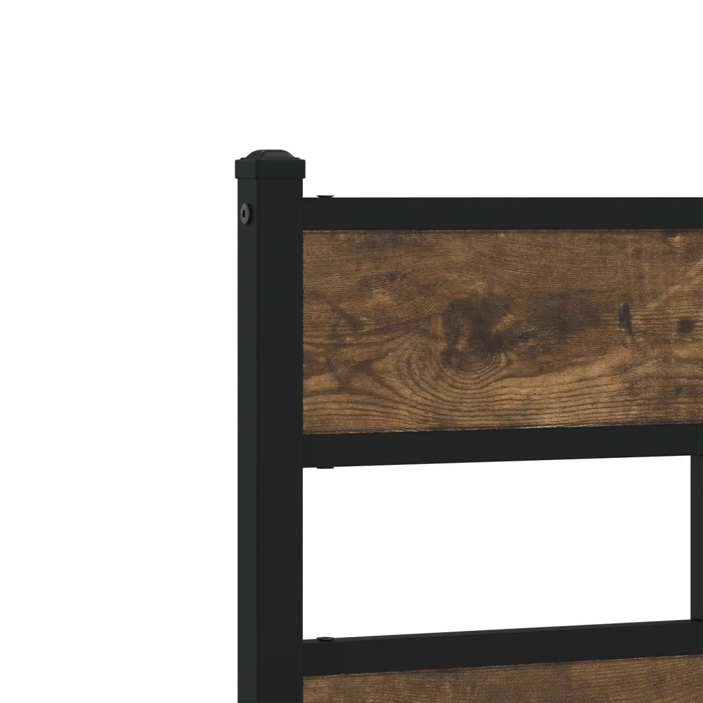 Giroletto senza Materasso-Struttura Letto Rovere Fumo 90x200 cm in Truciolato 794670