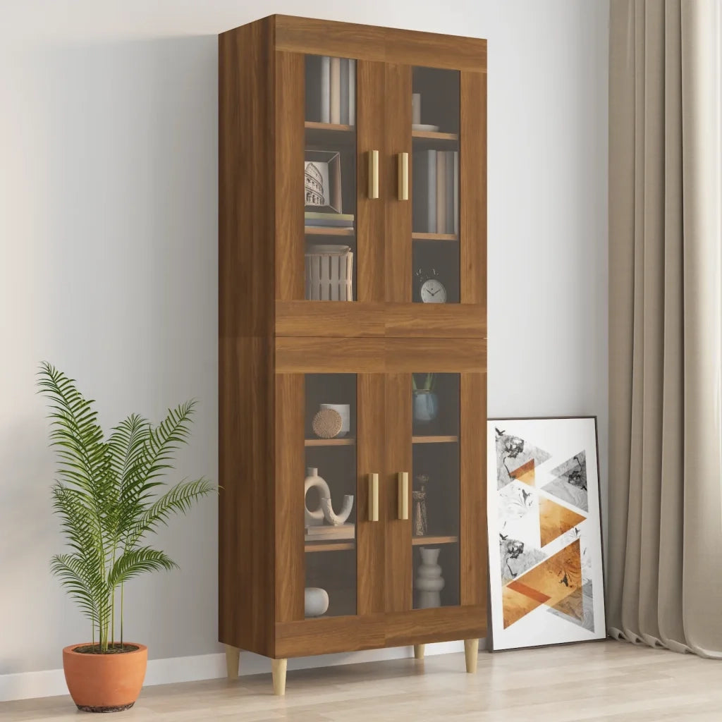 Armadietto Pensile a Parete Rovere Marrone 69,5x34x90 cm 817389