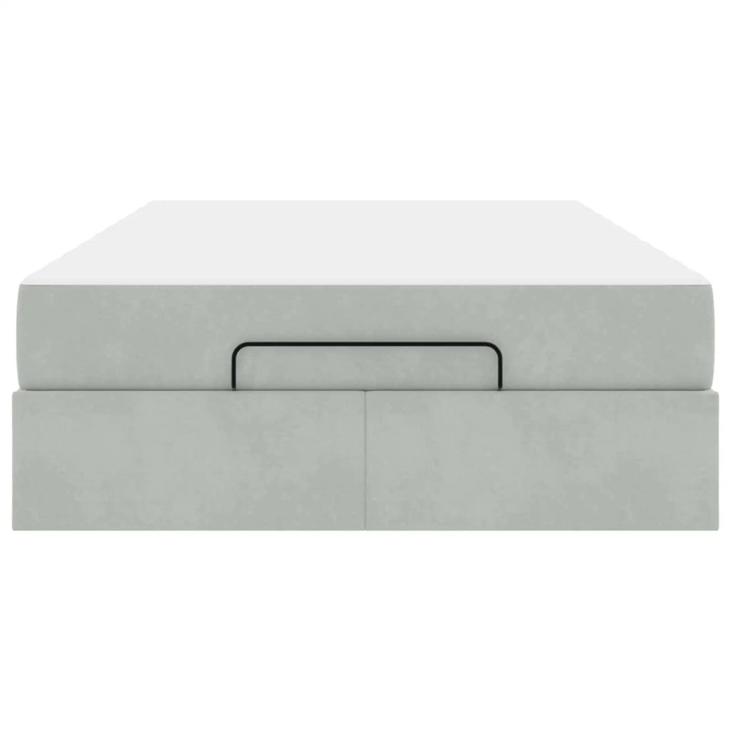 Struttura letto con materasso 2 pcs Grigio chiaro Velluto 3399552