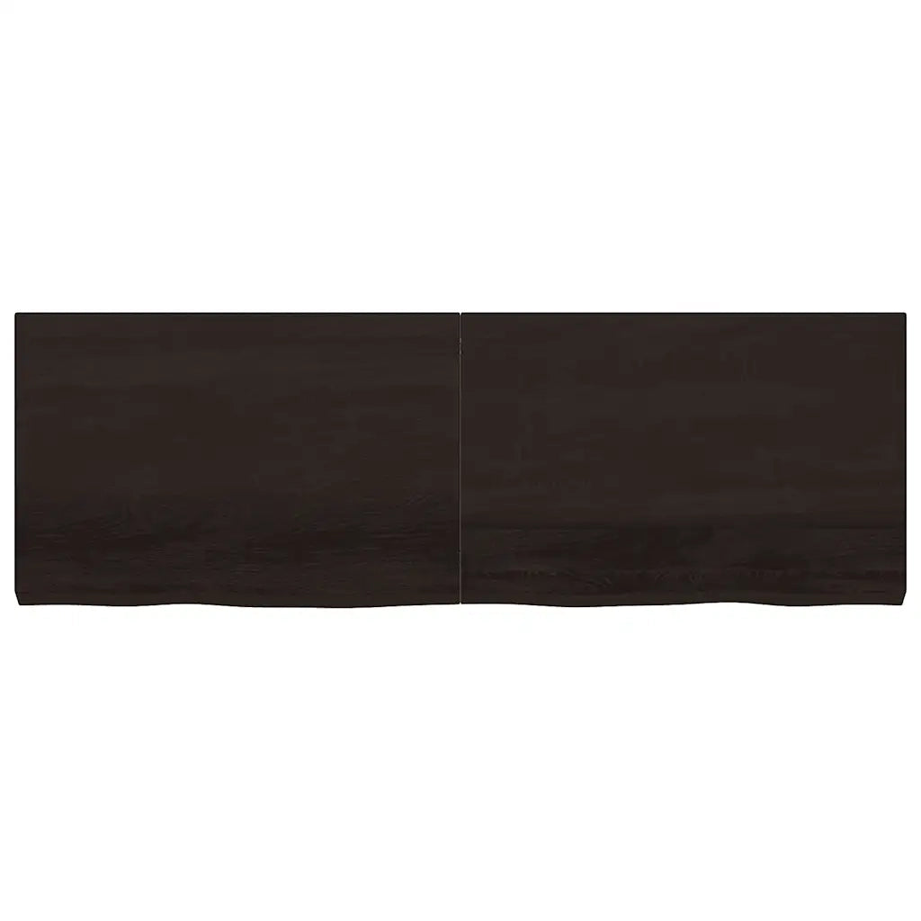Piano Bagno Marrone Scuro 180x60x(2-6)cm Legno Trattato 3156264
