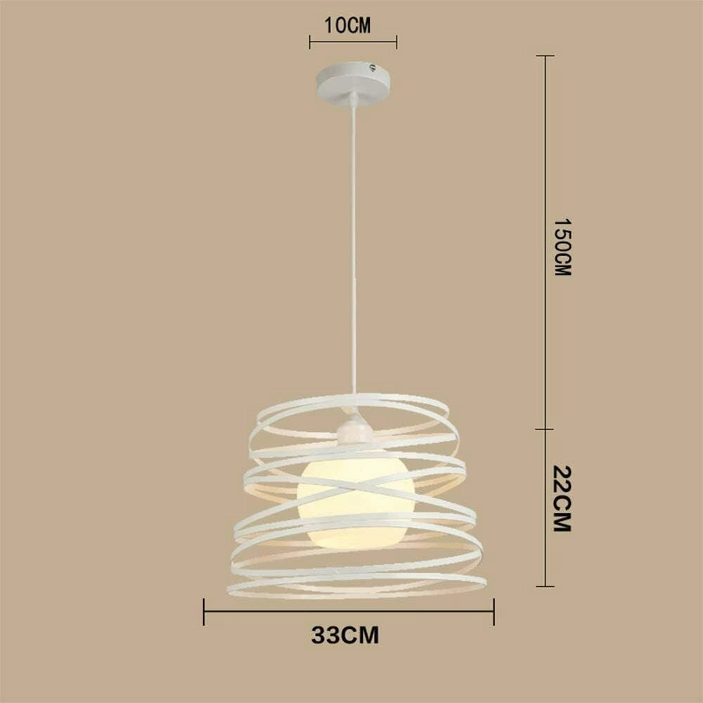 Lampadario a Sospensione Moderno con Paralume fasce in Metallo Ferro Intrecciate calda 3000k bianco