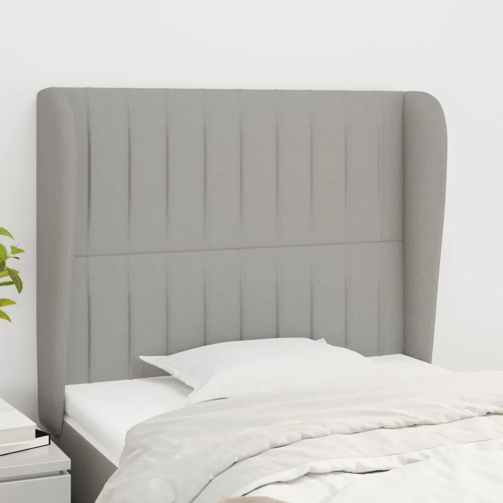 Testiera ad Orecchio Grigio Chiaro 83x23x118/128 cm in Tessuto 3118168