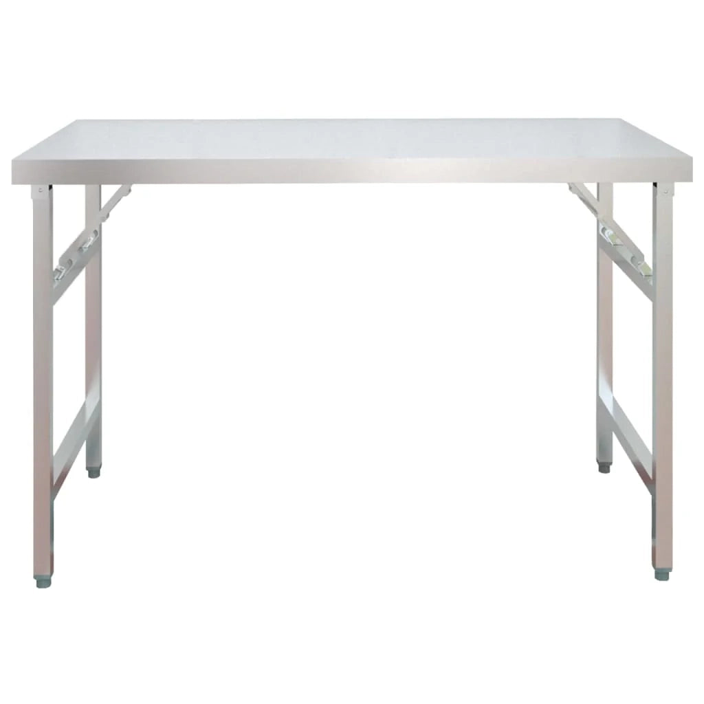 Tavolo da lavoro professionale da cucina con ripiano 120 x 60 x 145 cm acciaio inox 02_0045424