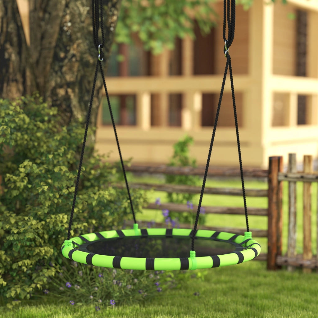 Altalena da giardino per bambini ¨C zephmum ¨C nero e verde ?100x180 cm