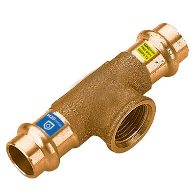 T IN BRONZO A PRESSARE FXFXFIL F ACQUA/GAS- Diam. 18 x 1/2- FRABO- pezzi 1