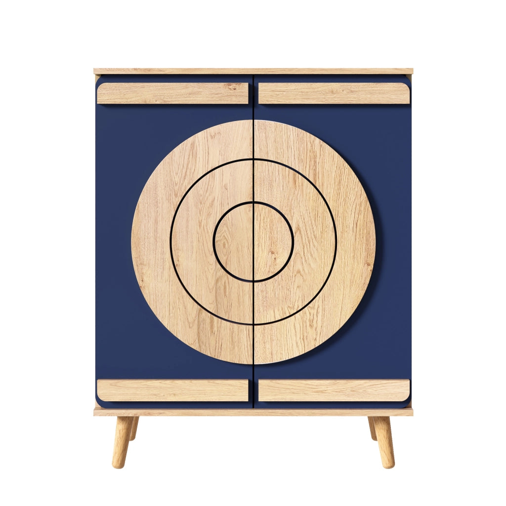 Scarpiera con Ante Geometriche e Ripiani ¨C Xylo ¨C Legno, Multilivello