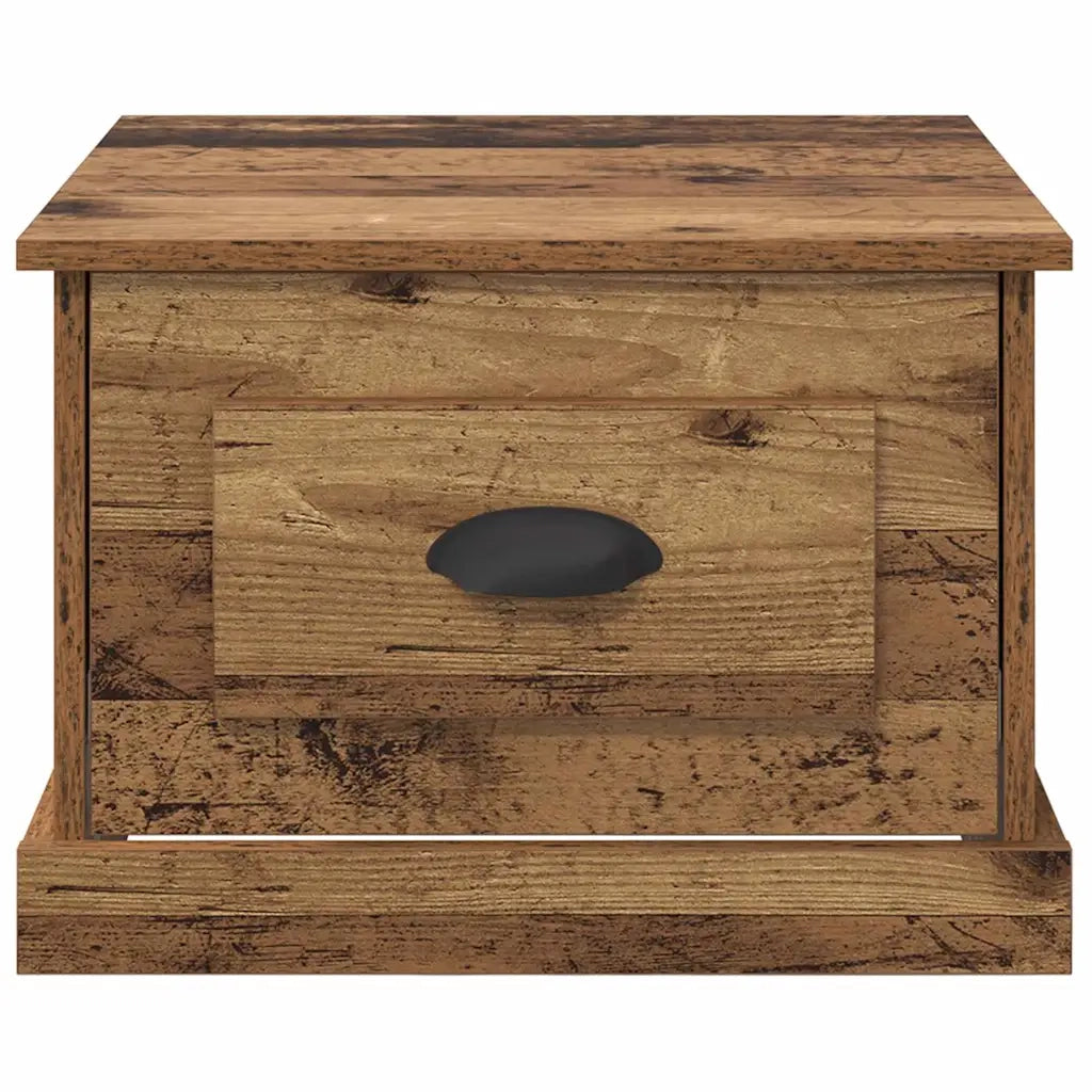 Tavolino da salotto | Tavolino da caff¨¨ | Tavolino da Soggiorno con cassetto Legno vecchio 50 x 50 x 35 cm