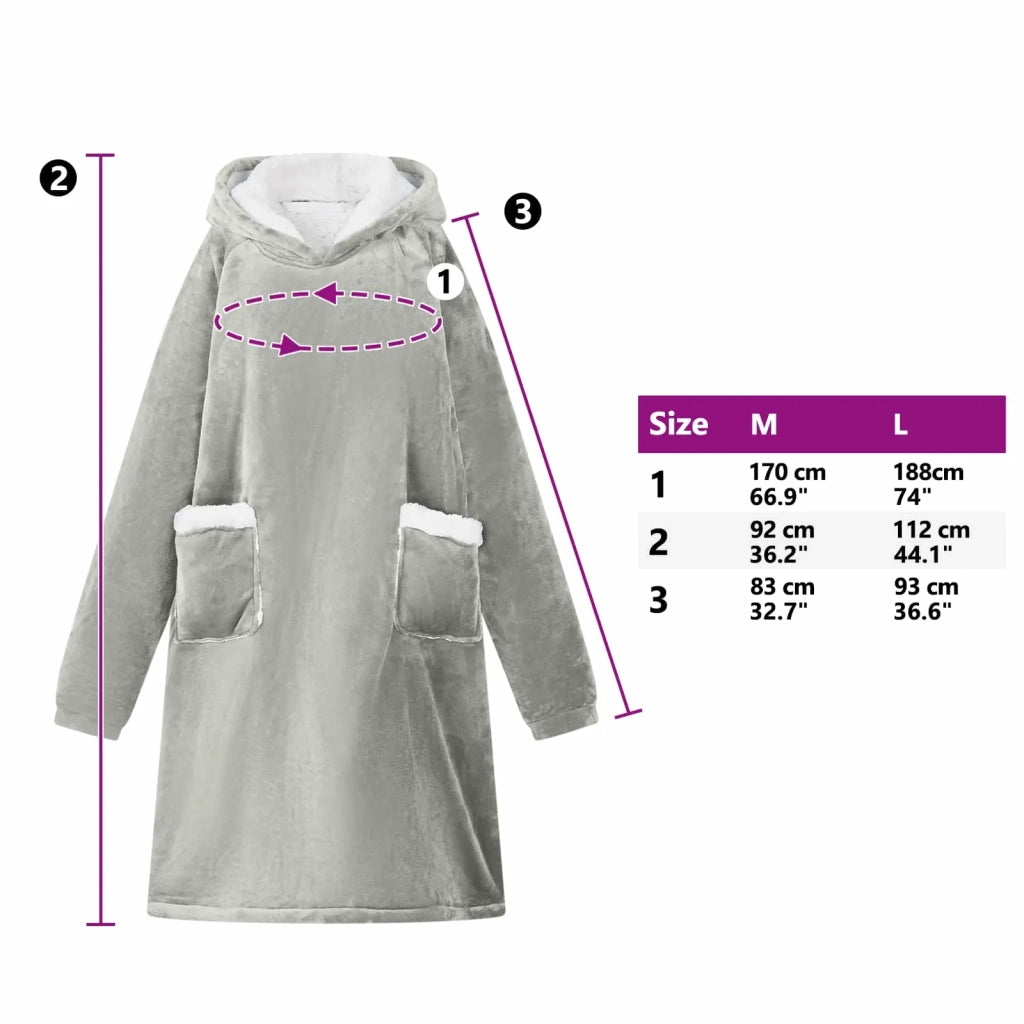 Felpa coperta Grigio M Pile e Flanella 42017193