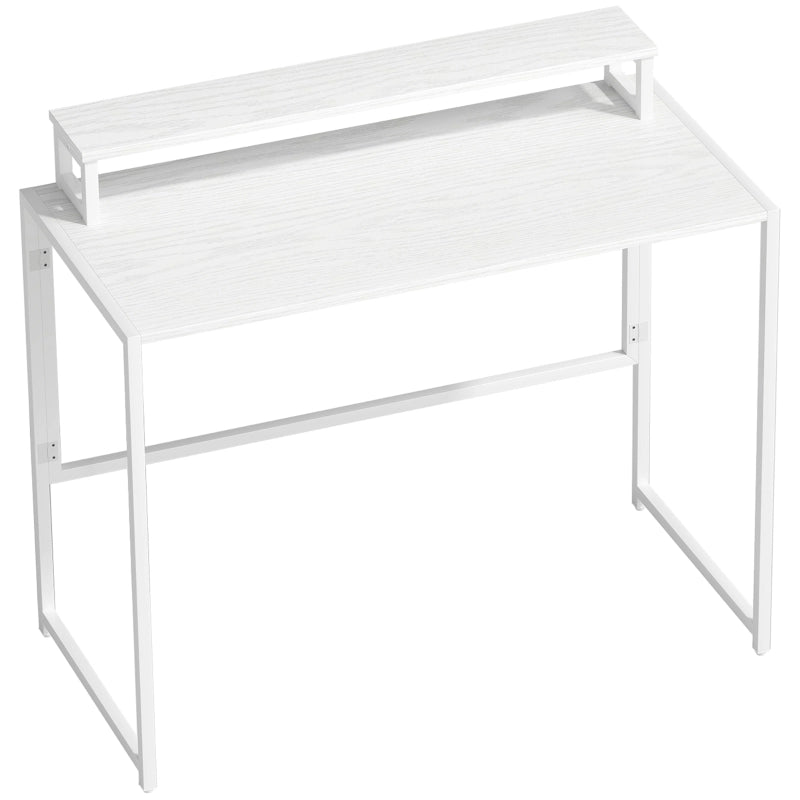 Scrivania/tavolo per computer pieghevole con supporto per monitor, ideale per l'ufficio domestico, 100 x 48 x 87,5 cm.
