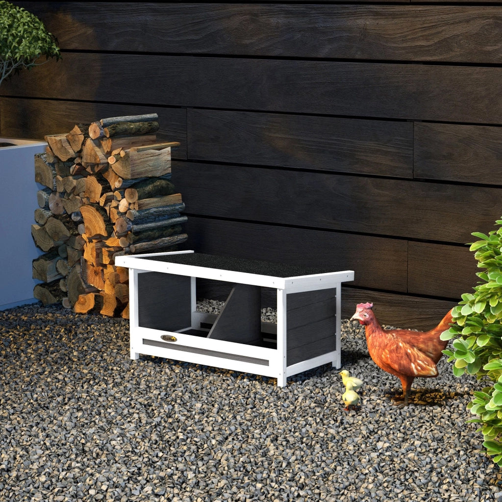 Casetta per Galline in Legno ¨C Minimal ¨C Grigio 80x60x50