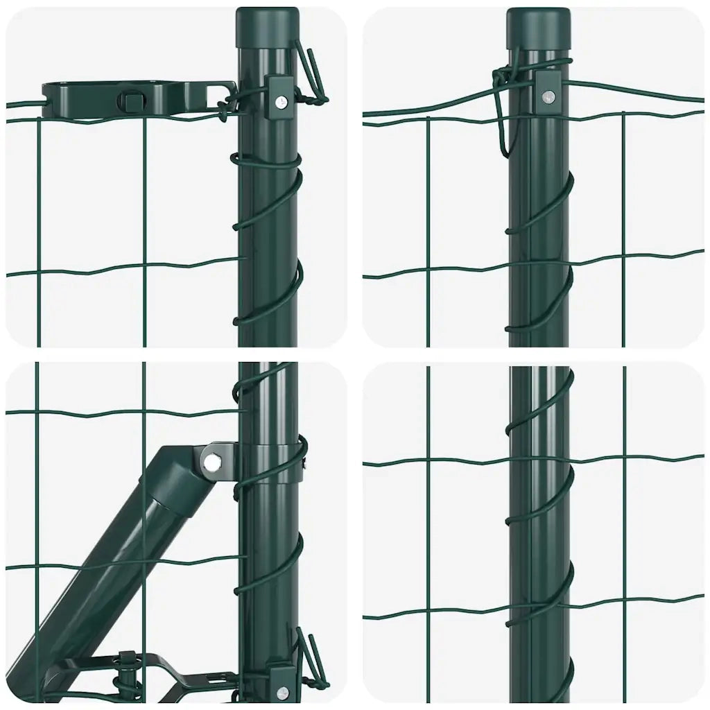 Recinzione con Posto Verde 0,6 x 25 m Acciaio e PVC 3350582