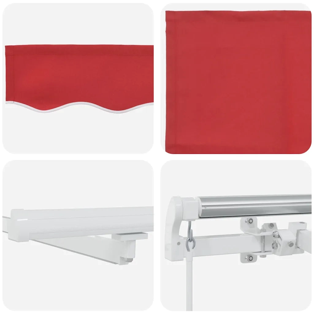 Tenda Retrattile Rosso 300 x 250 cm Tessuto e acciaio 3330142