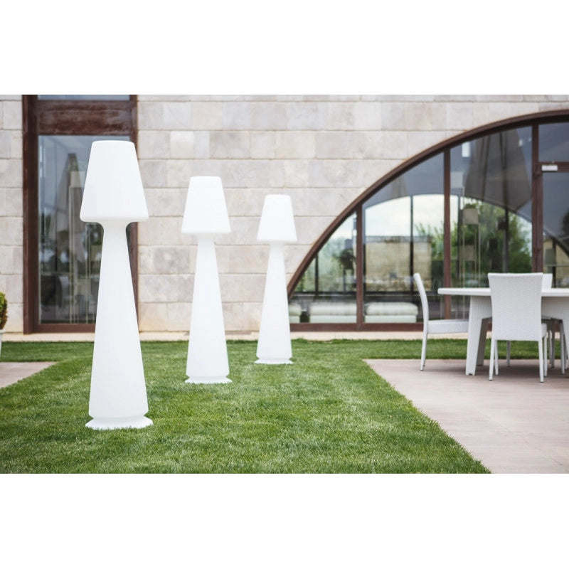 Lampada da terra di design H165 in polimero luce bianca per interno ed esterno - Made in Italy - Monacis