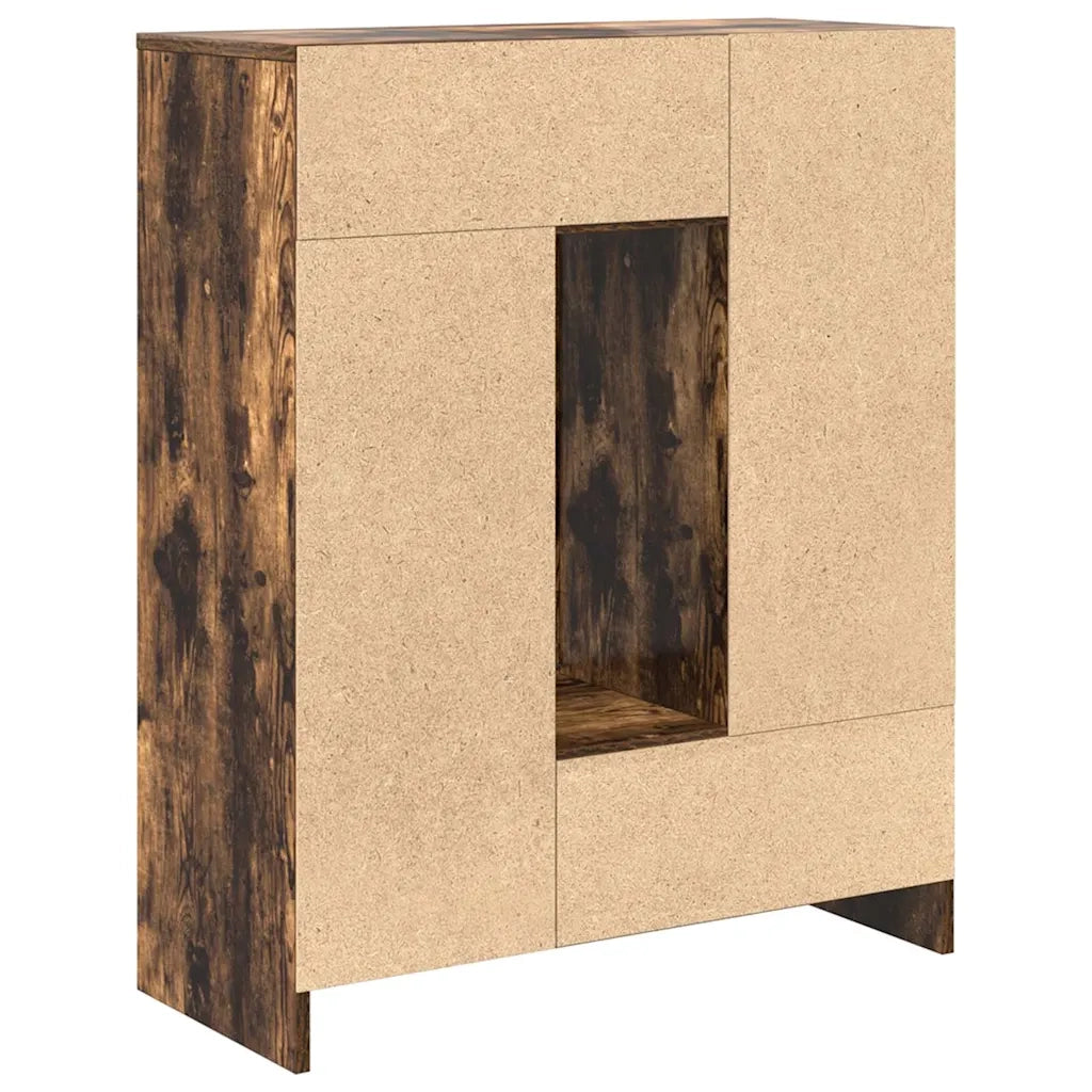 Credenza con Cassetti e Ante Rovere Fumo 73x31x90 cm 861854