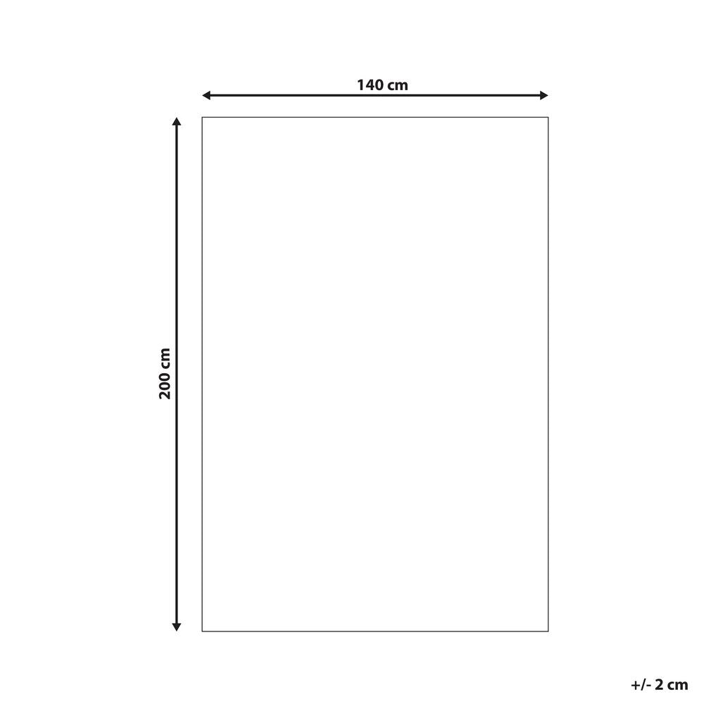 Tappeto Shaggy Tappeto a pelo lungo Solido Poliestere Blu Rettangolare 140 x 200 cm