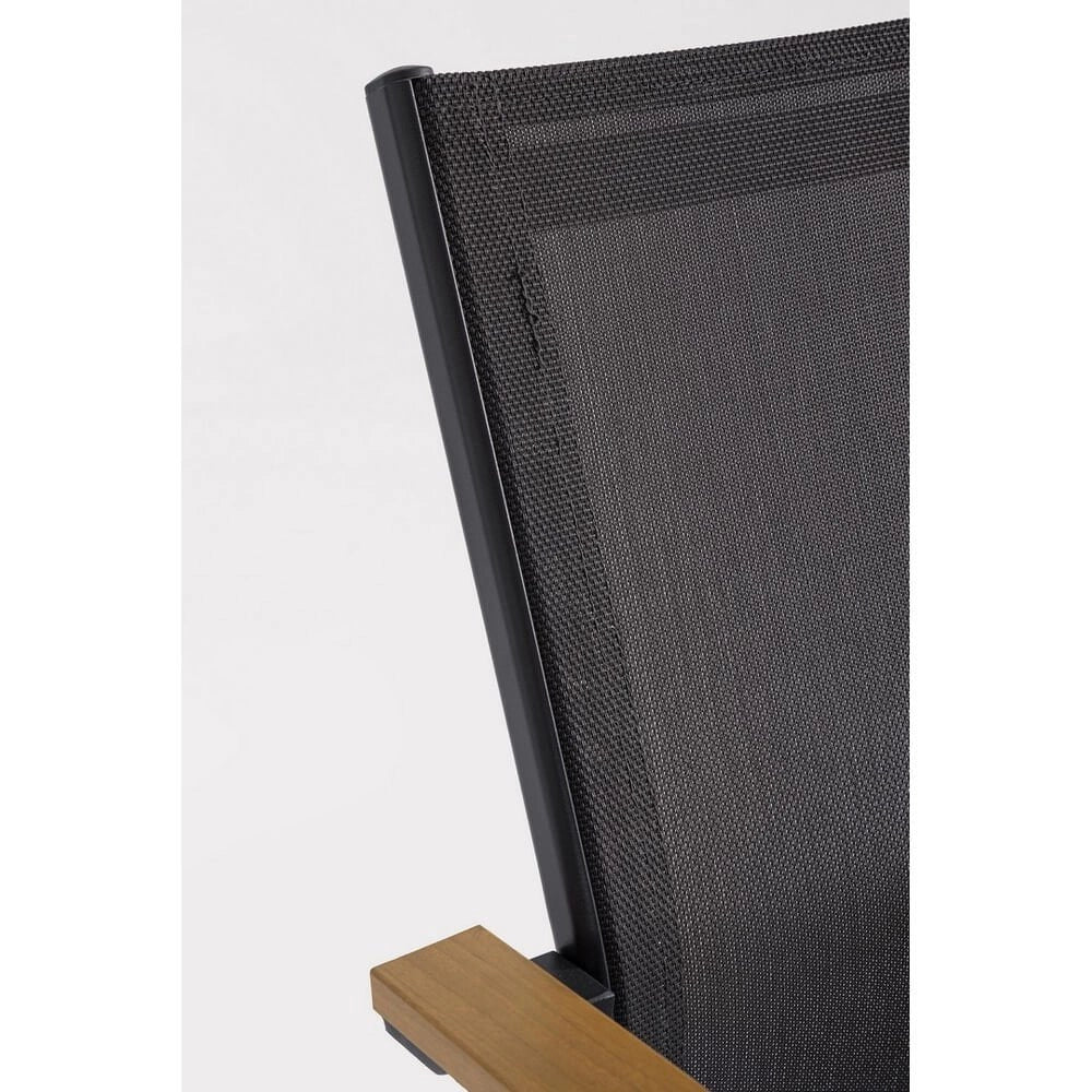 Set 4 Sedie con Braccioli Alluminio Antracite Moderno Esterno - ISKIEL