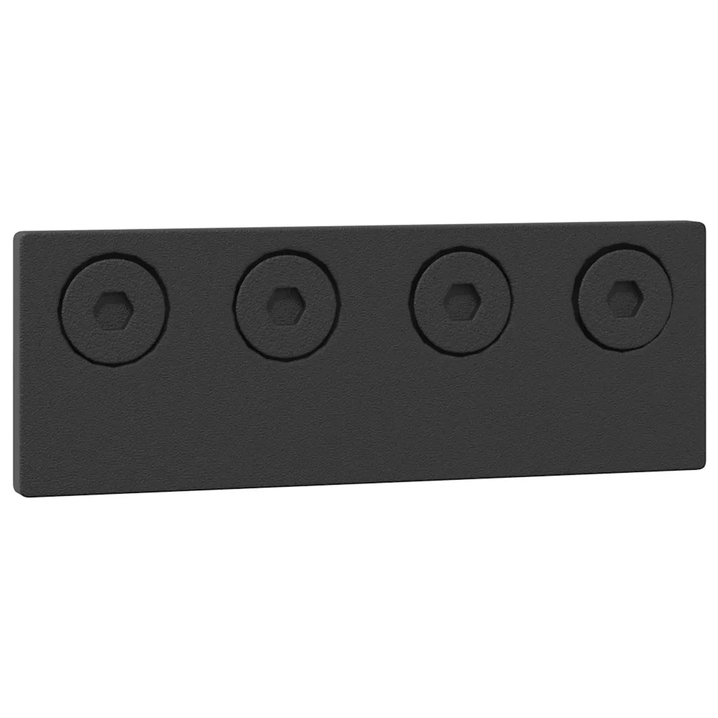 Kit di Binari per Porte Scorrevoli 305 cm Acciaio Nero 3295787
