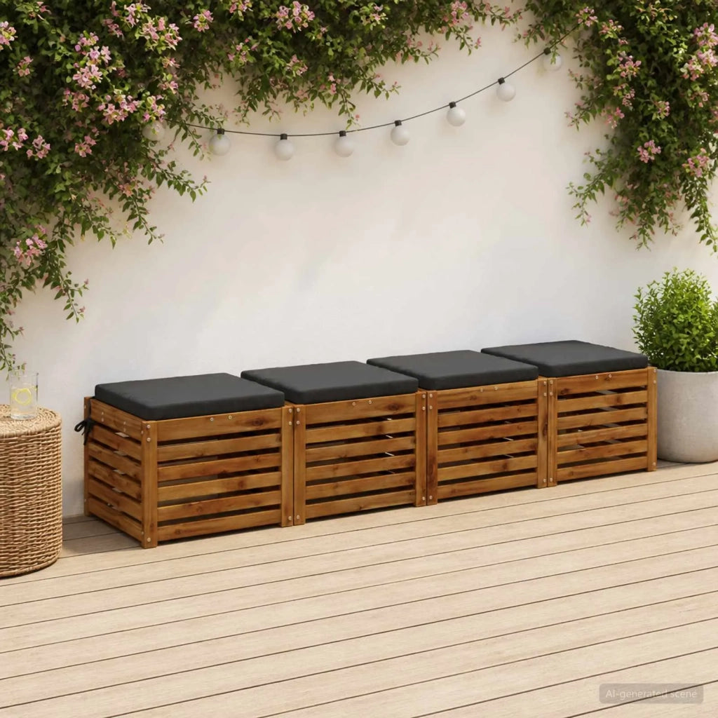 Cuscini per Sedia in 4 Pezzi SOEST 4 pz 100% Poliestere 944452