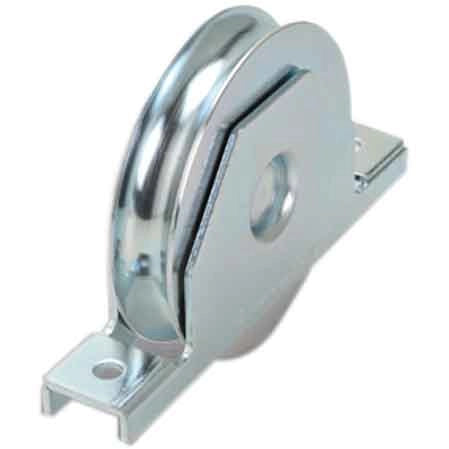 RUOTA CON SUPPORTO INTERNO PER CANCELLI GOLA TONDA 120 mm