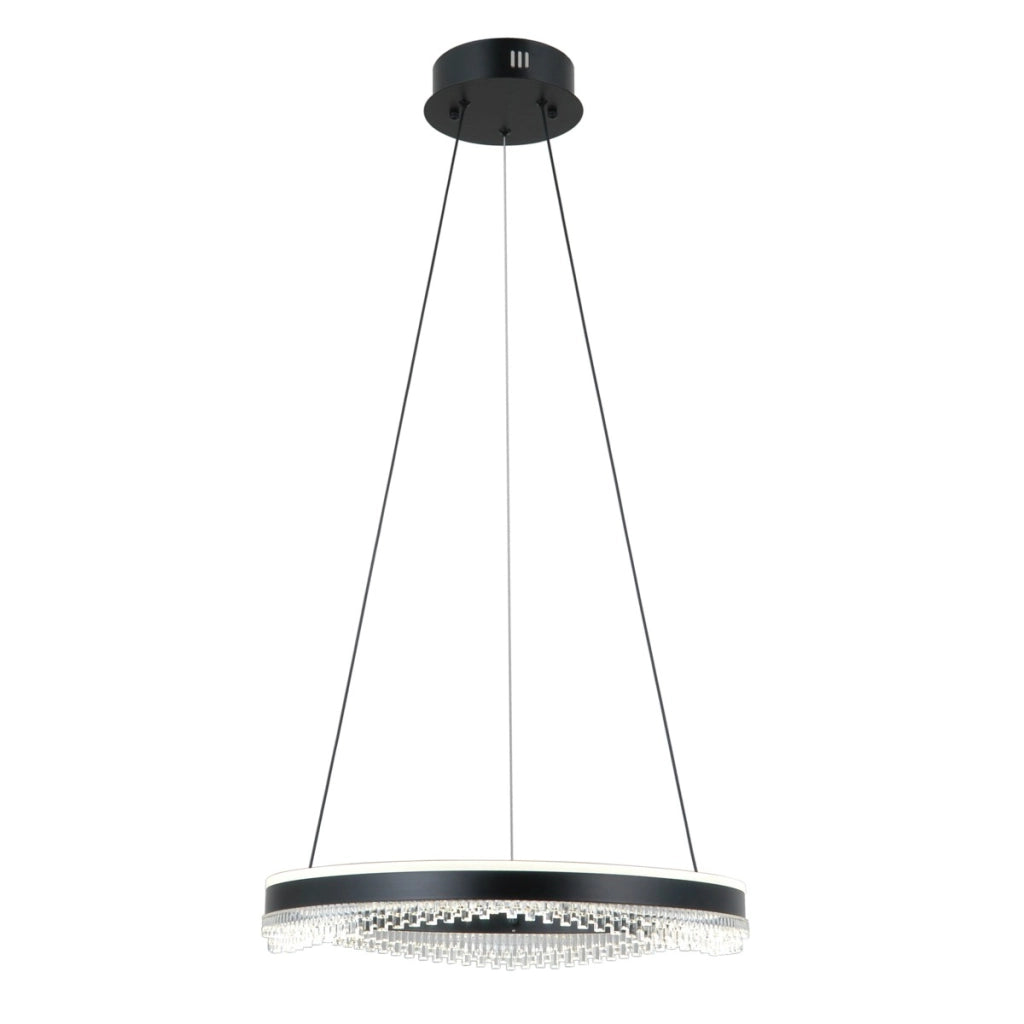 Lampada a sospensione LED anello Morte nera Italux
