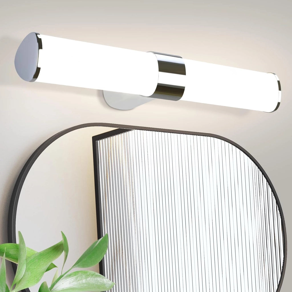 ZMH Lampada da specchio per bagno Moderna 40 cm cromata per camera da letto IP44