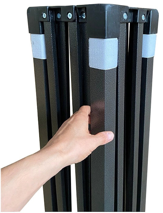 Gazebo 3x3m rosso certificato IGNIFUGO SENZA laterali pieghevole portatile estendibile richiudibile estensibile acciaio per fiere eventi stand chiosco tenda tendone mercato mercatino