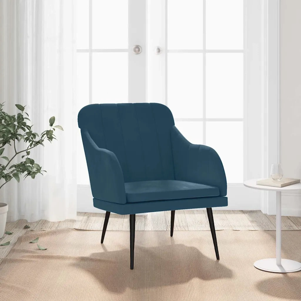 Poltrona Blu 63x76x80 cm Velluto 351463