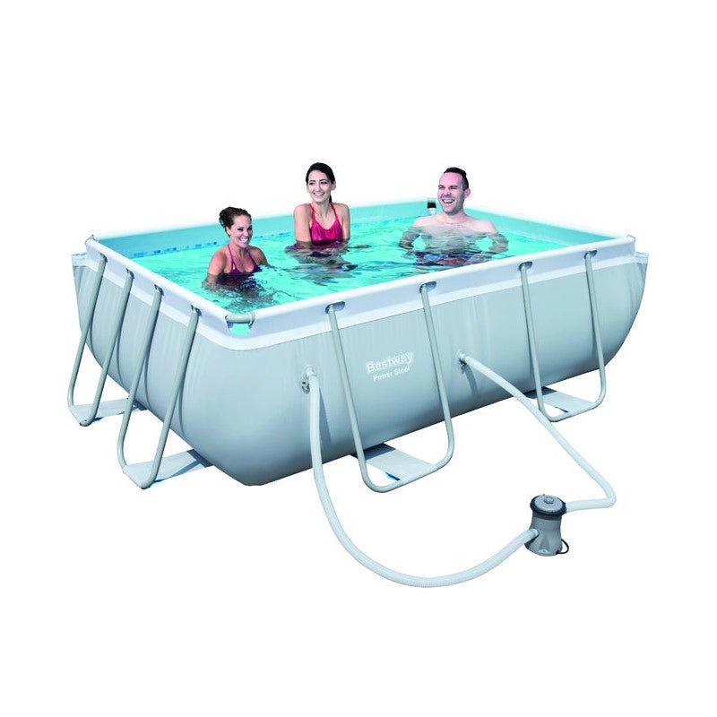 Piscina fuori terra rettangolare Bestway Power Steel 282x196x84 cm con filtro a cartuccia e ChemConnect