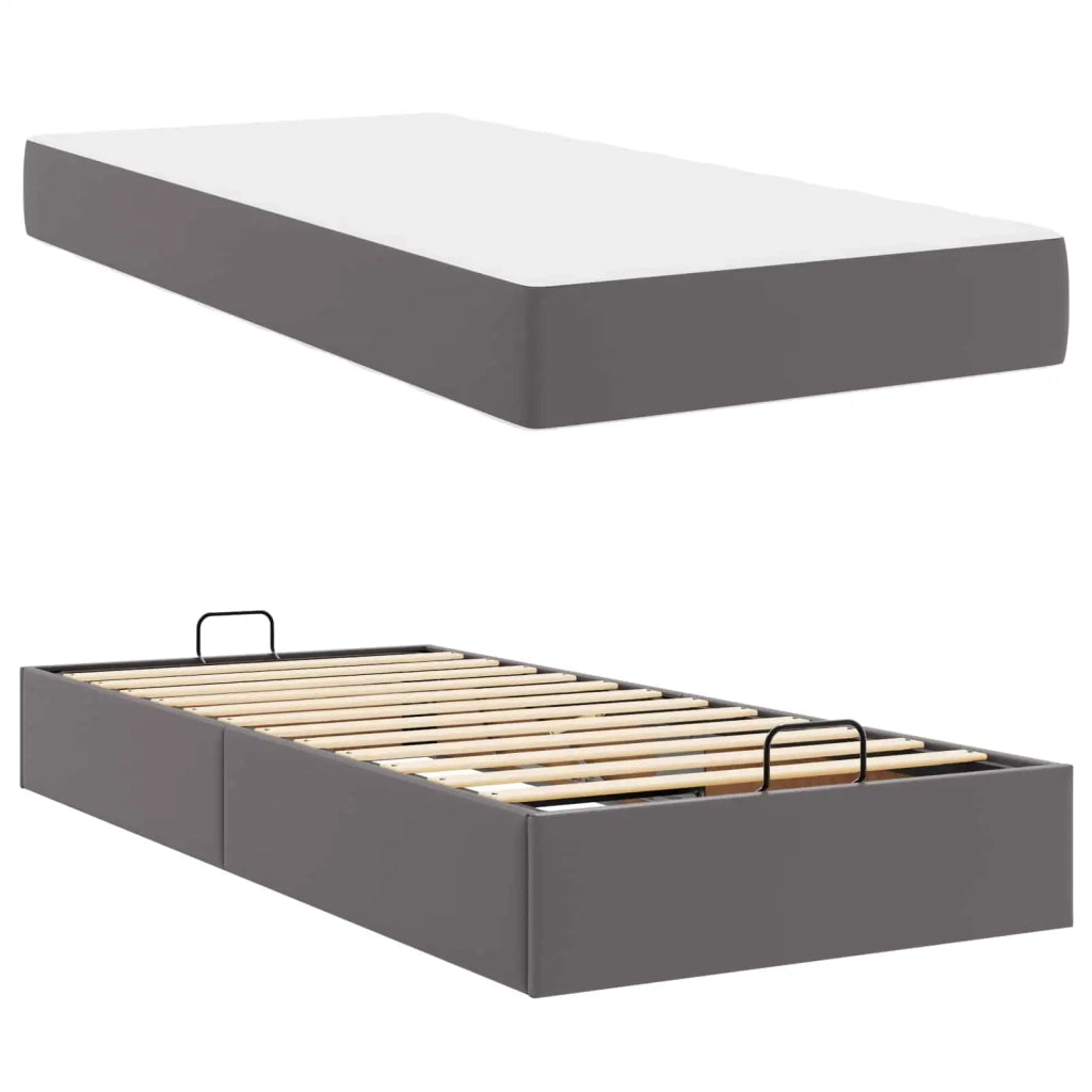 Struttura letto con materasso Altro 2 pcs Grigio PVC 3399407