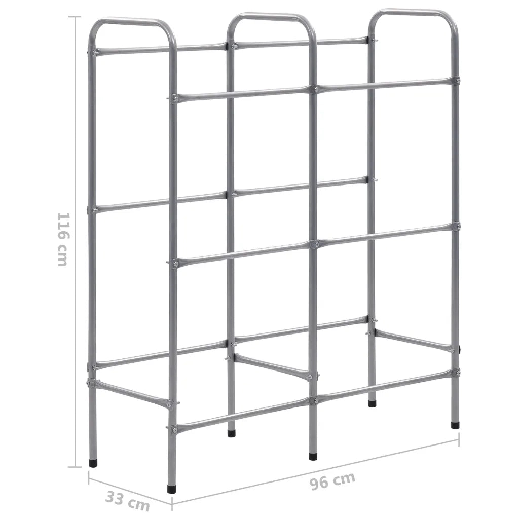 Supporto con Ripiani per 6 Casse Argento 96x33x116 cm Acciaio 285213