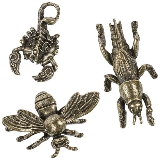 Set di 3 Miniature Animali in Ottone