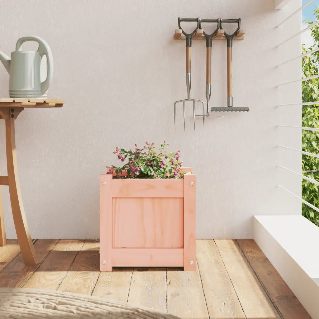 Fioriera | Cassetta per fiori | Vaso da Giardino 31x31x31 cm in Legno Massello di Douglas