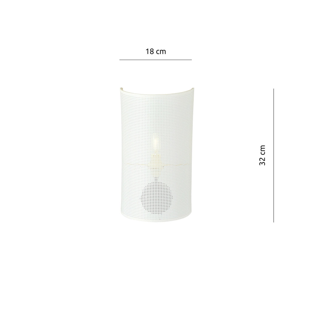 Applique Minimal 1 Luce Drago In Acciaio Bianco E Oro