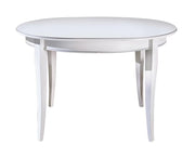 Tavolo rotondo allungabile in legno bianco l.120 p.120 h.80 - Mobili 2G