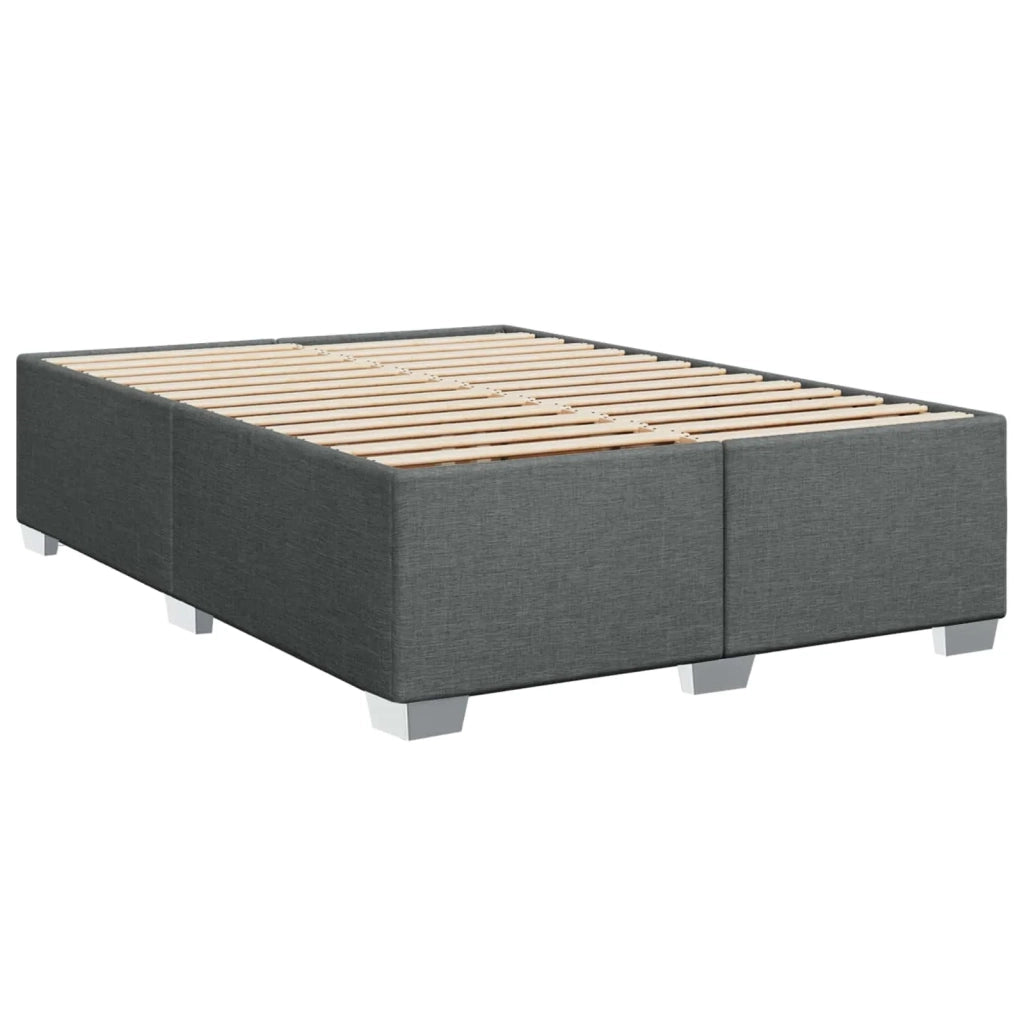Letto box spring con materasso Grigio Scuro 140 x 190 cm 3450482