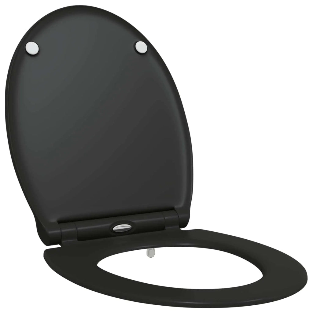 Sedile del WC Nero 47 x 37,5 x 3,8 cm Duroplast 42002364