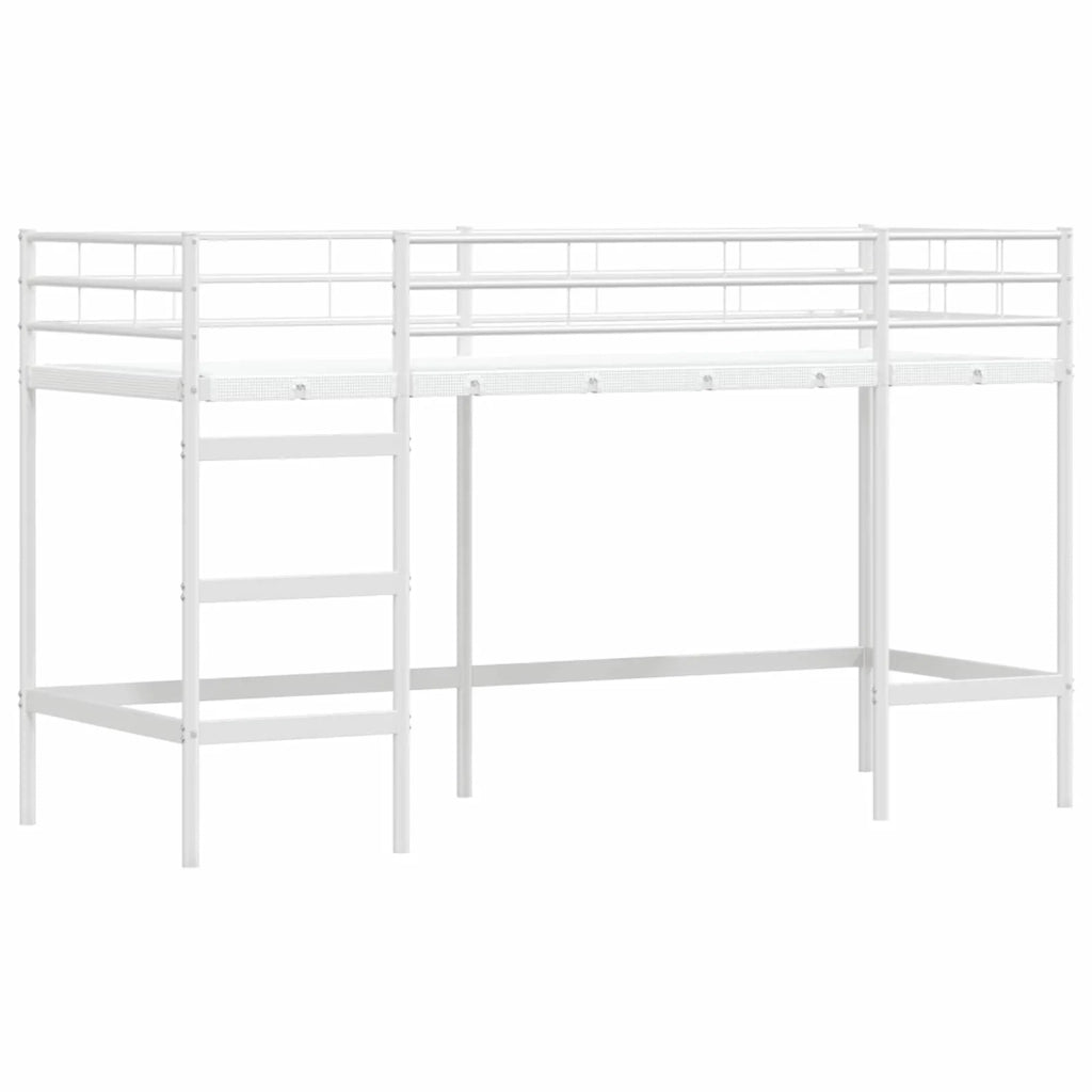 Struttura del Letto Loft per Bambini con Tendine Bianco e Blu 42020815