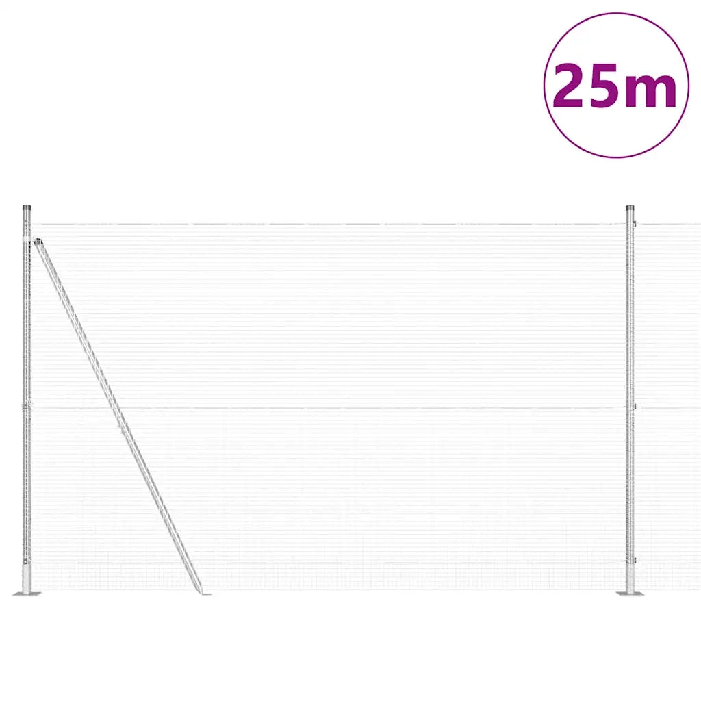 Palo della recinzione Argento 25 x 1,6 m (rete 16 x 16 mm)