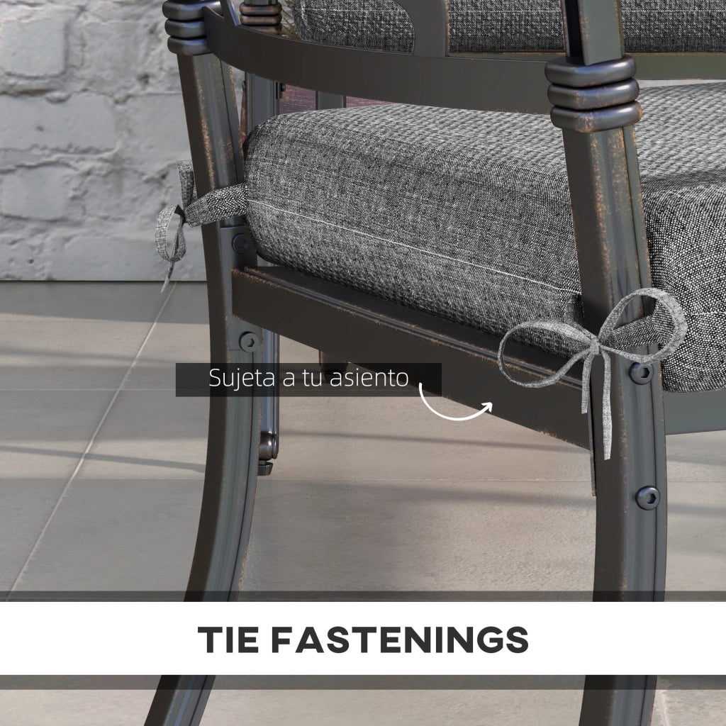 Set di 4 Cuscini per Sedie da Pranzo ¨C zephmum ¨C Grigio 47x47x7cm