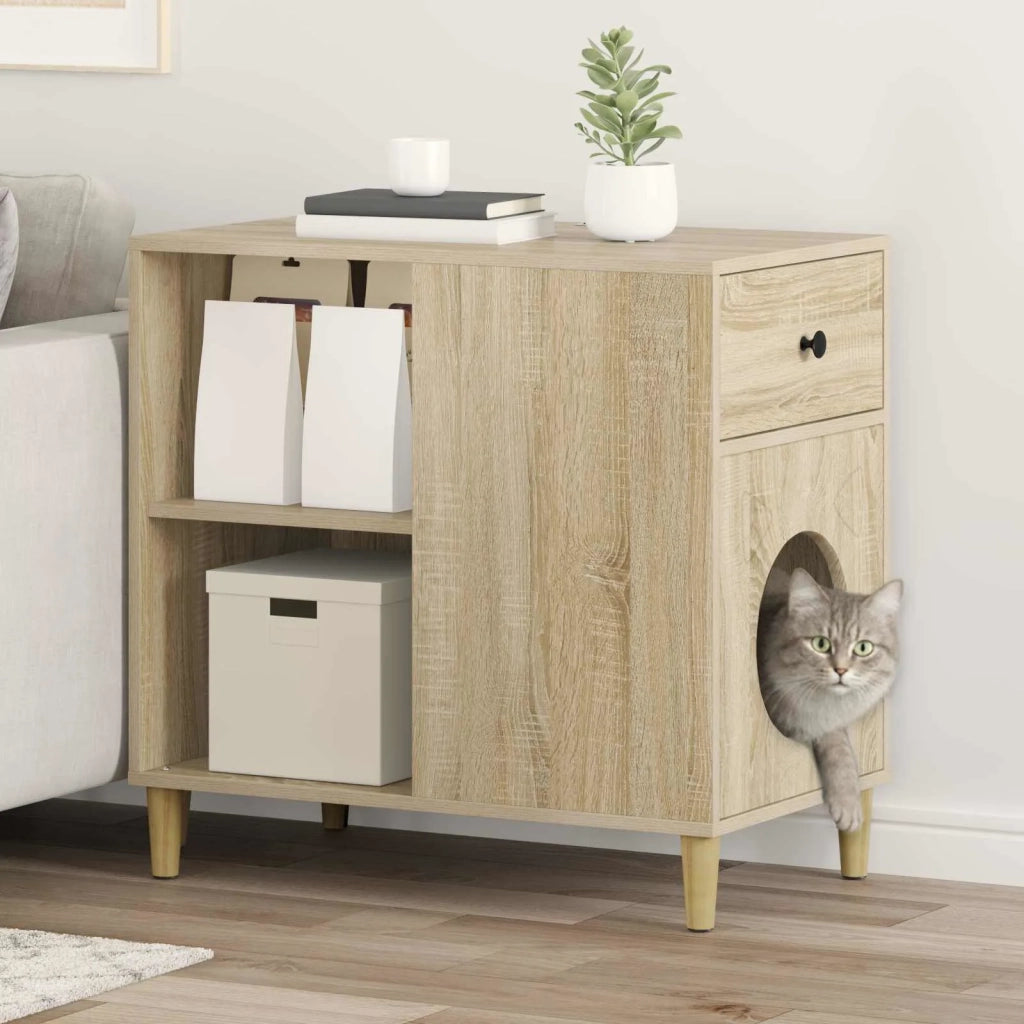 Casa per Gatti Sonoma 72 x 42.5 x 70 cm Legno multistrato CFW2174170