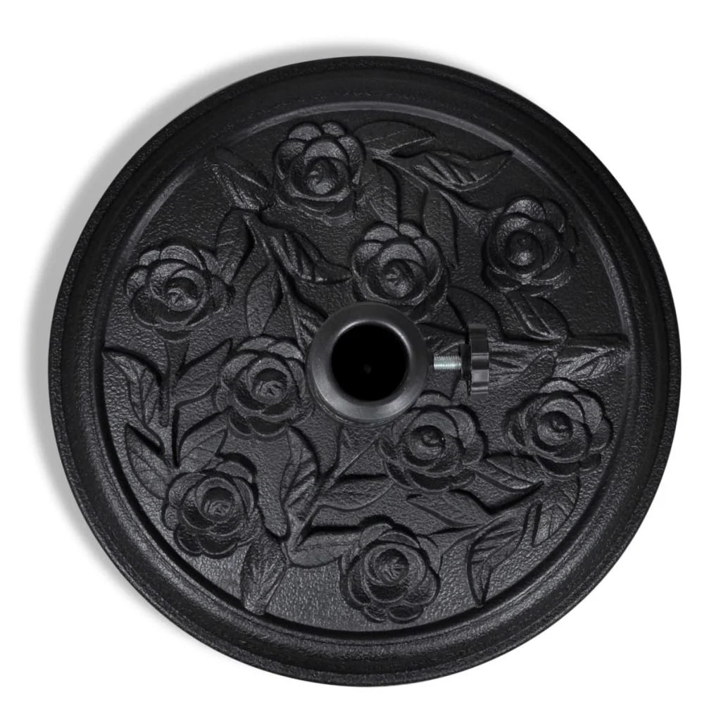 Base per ombrellone rotonda in resina nera 9 kg diametro 38 e 48 mm 2202080