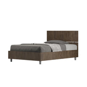 BS COM Letto una piazza e mezza contenitore 120x200 testata dritta noce