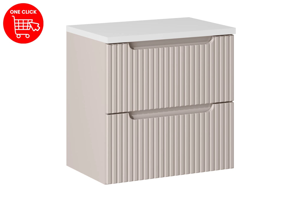 Set mobili bagno 60 cm con piano Nova Cashmere 60 x 1401 x 40 cm