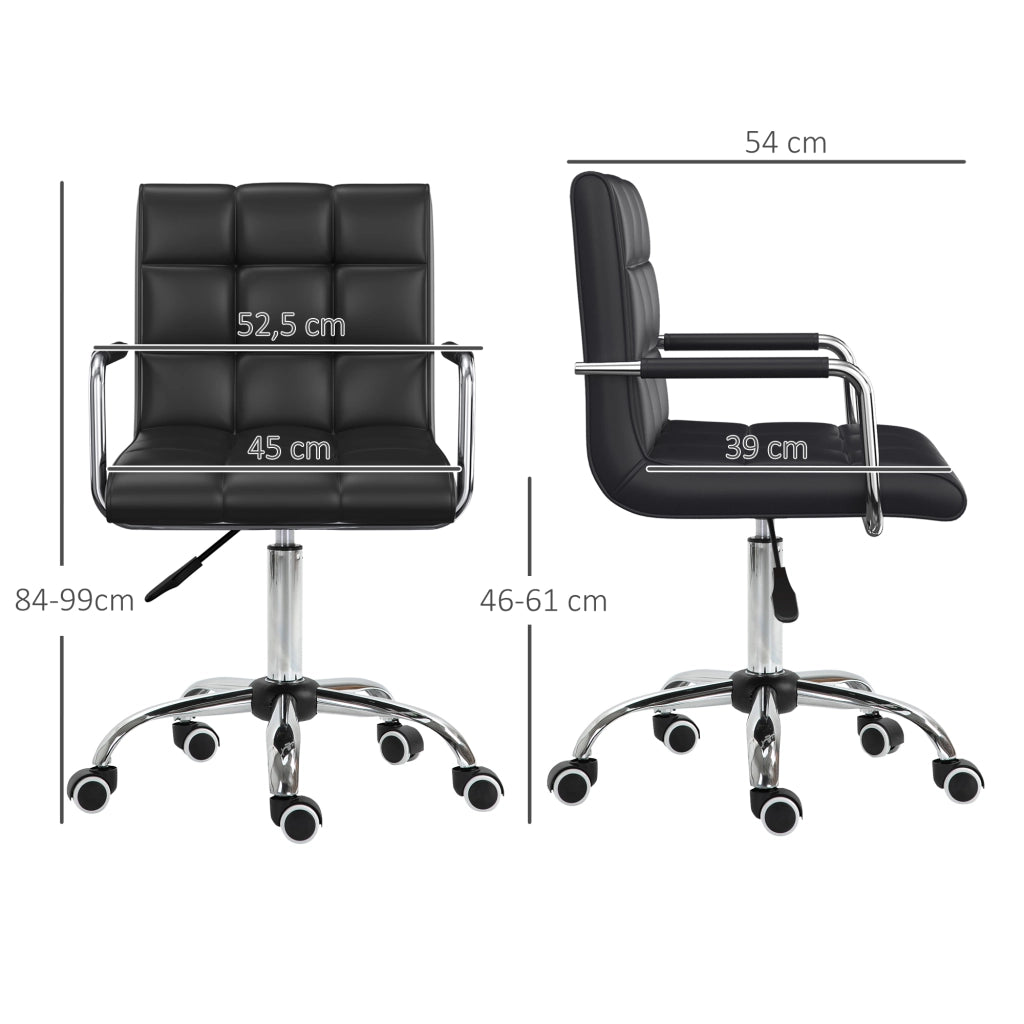 Sedia da ufficio reclinabile ¨C Minimal ¨C imbottita, nera